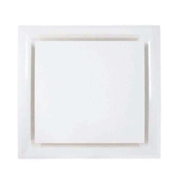 Square Plaque Diffuser c/w Adaptor With Fan Blade Damper
